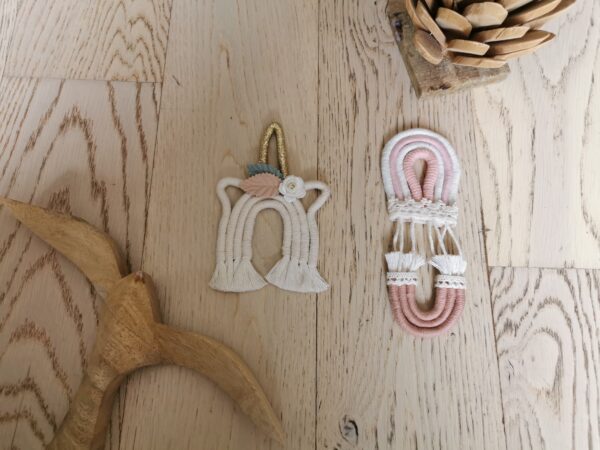 Couronne prénom tricotin avec animaux macramé – Image 7